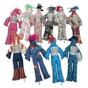 Lot of 10 Dammit Dolls Large Stress Relief Gag Gift Plush Stuffed Toys Pre-Owned